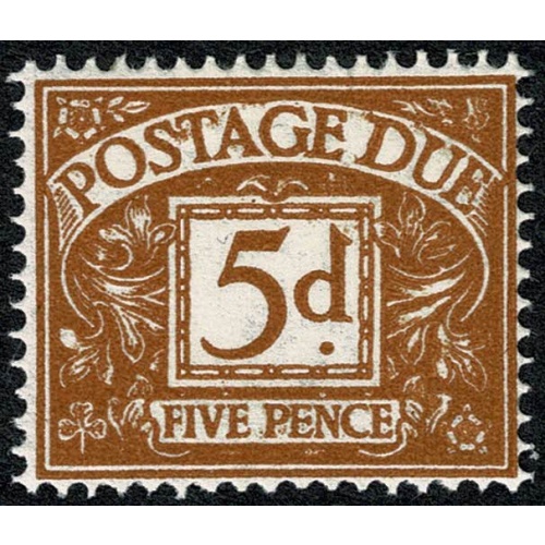 5d yellow brown. Watermark Crowns. UM single SG D62