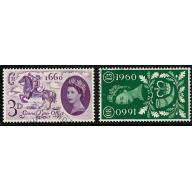 1960 General Letter Office. Very Fine Used set of 2 values. SG 619-620