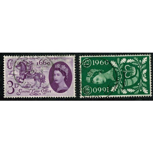 1960 General Letter Office. Very Fine Used set of 2 values. SG 619-620