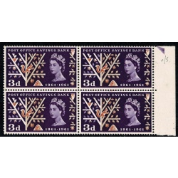 1961 POSB 3d Timson. Listed minor constant flaw "brown spot on Squirrel's neck" SG 624A var