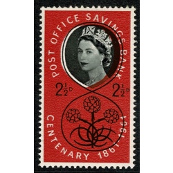1961 P.O.S.B 2½d. SHIFT OF BLACK. SG 623A var.
