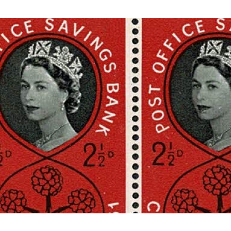 1961 POSB 2½d (Timson). Listed variety "forehead retouch". SG Spec. W16b