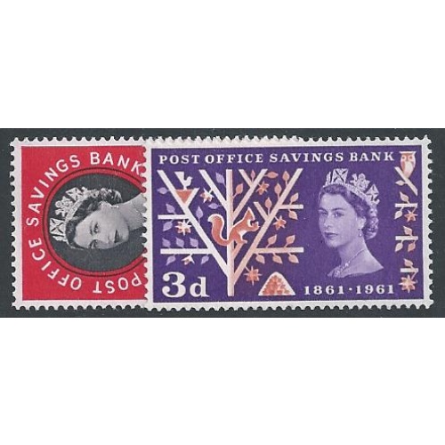 1961 P.O.S.B. (Thrissell) SG 623B & 624B