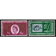 1961 7th Commonwealth Parliamentary Conference. Very Fine Used set of 2 values SG 629-630.