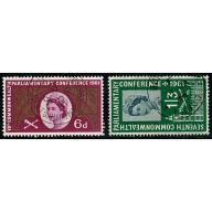 1961 7th Commonwealth Parliamentary Conference. Very Fine Used set of 2 values SG 629-630.