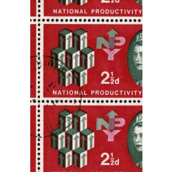 1962 NPY 2½d (phos). positional  block of 16 with three  listed varieties, arrow and emblem retouches.