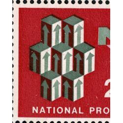 1962 NPY 2½d (phos). positional  block of 16 with three  listed varieties, arrow and emblem retouches.