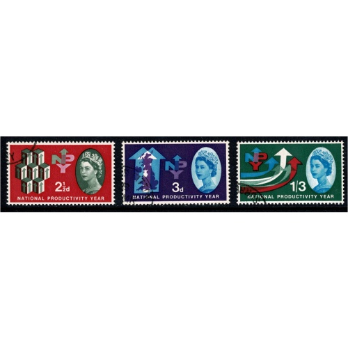 1962 NPY (phos). Set of 3 values. VFU. SG 631p-633p