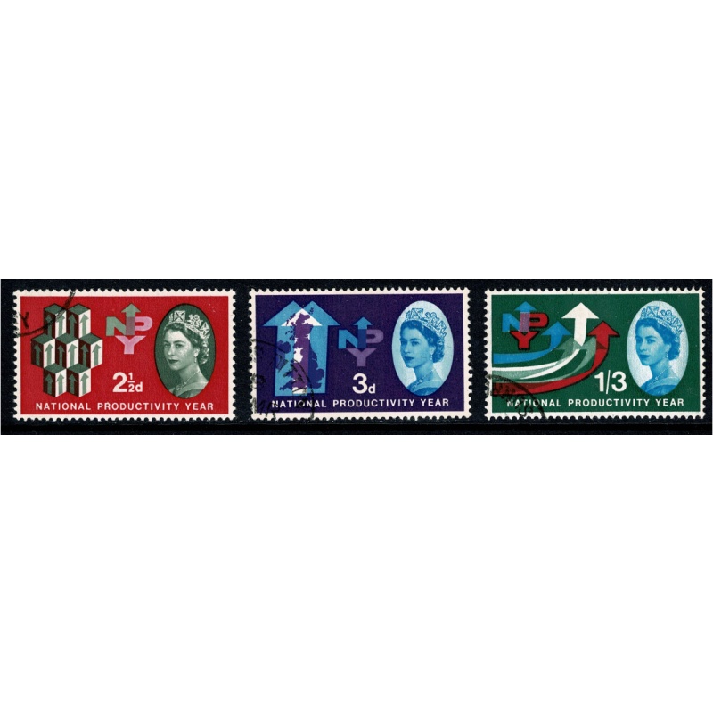 1962 NPY (phos). Set of 3 values. VFU. SG 631p-633p