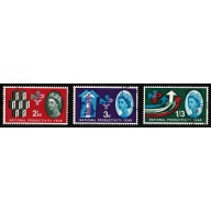1962 N.P.Y. (phos). Very Fine Used set of 3 values. SG 631p-633p.