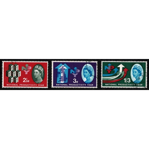 1962 N.P.Y. (phos). Very Fine Used set of 3 values. SG 631p-633p.