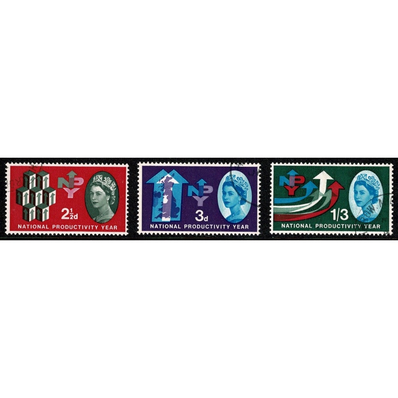 1962 N.P.Y. (phos). Very Fine Used set of 3 values. SG 631p-633p.