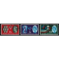 1962 N.P.Y. (phos). Fine Used set of 3 values. SG 631p-633p.