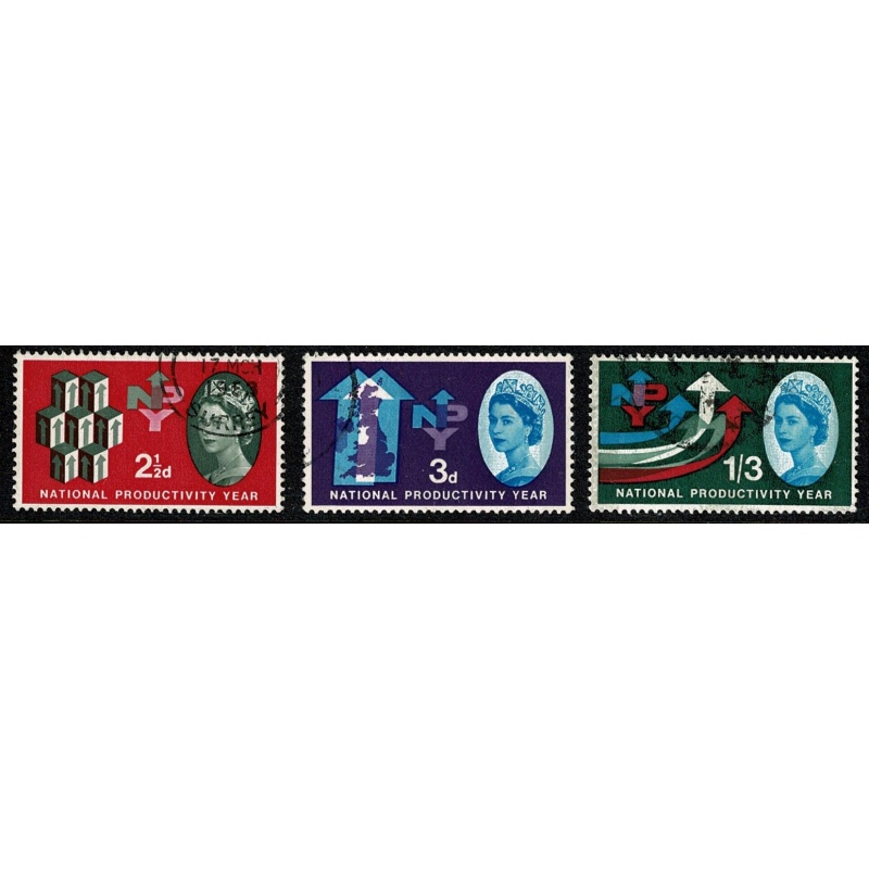 1962 N.P.Y. (phos). Fine Used set of 3 values. SG 631p-633p.