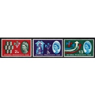1962 N.P.Y. (phos). SG 631p-633p. UM set of 3 values.