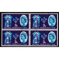 1962 N.P.Y. (ord). 3d block of 4. Fine Used. SG 631