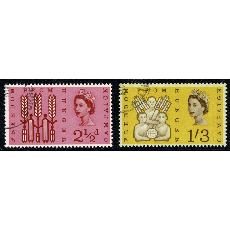 1963 FFH (phos). Set of 2 values. VFU. SG 634p-635p