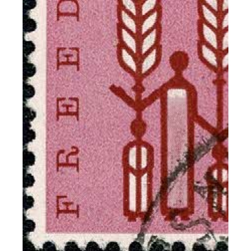 1963 FFH 2½d (ord). Listed variety "broken R in FREEDOM" SG Spec. W29b. Fine used single