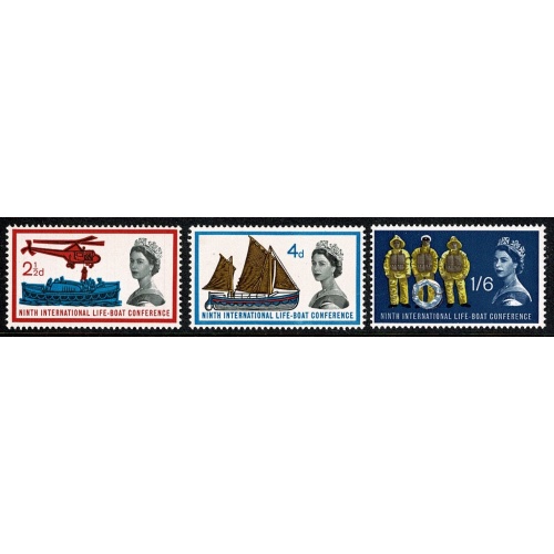 1963 Lifeboat Conference (ord). UM set of 3 values. SG 639-641