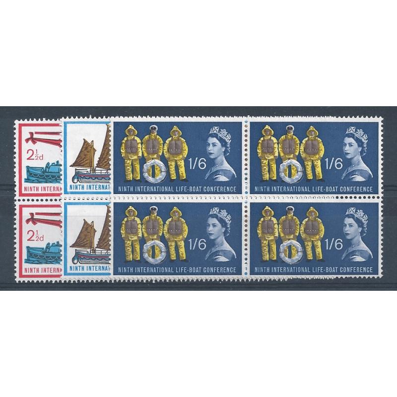 1963 Lifeboat Conference (ord). SG 639-641. Blocks of four.