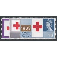 1963 Red Cross (ord). SG 642-644