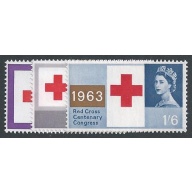 1963 Red Cross (ord). SG 642-644