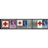 1963 Red Cross (phos). Set of 3 values. Fine Used.. SG 642p-644p