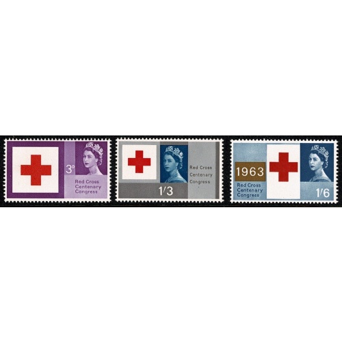 1963 Red Cross (ord). UM set of 3 values. SG 642-644