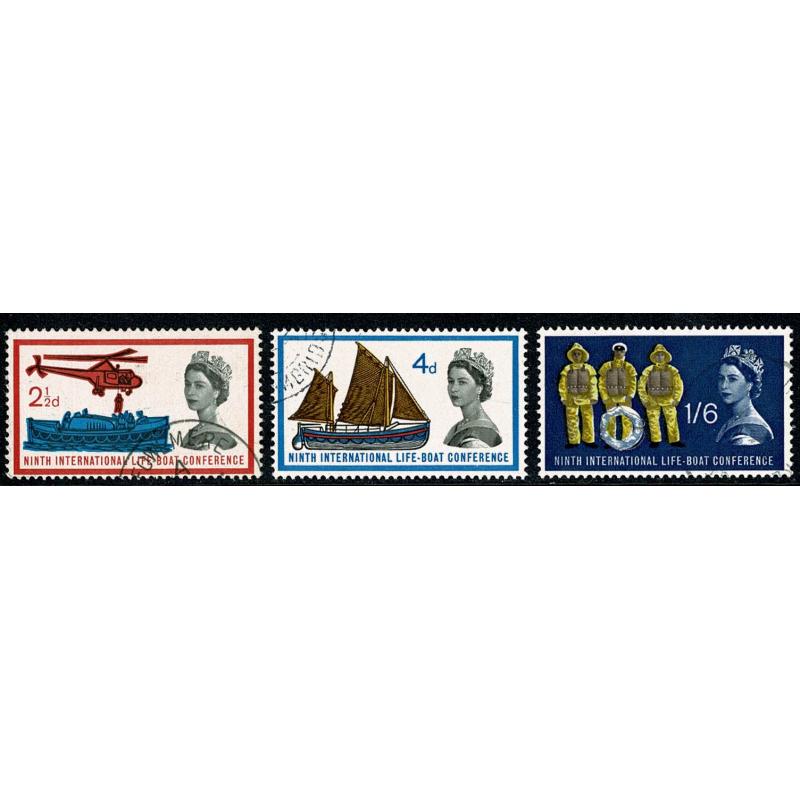 1963 Lifeboat Conference (ord). Very Fine Used set of 3 values SG 639-641