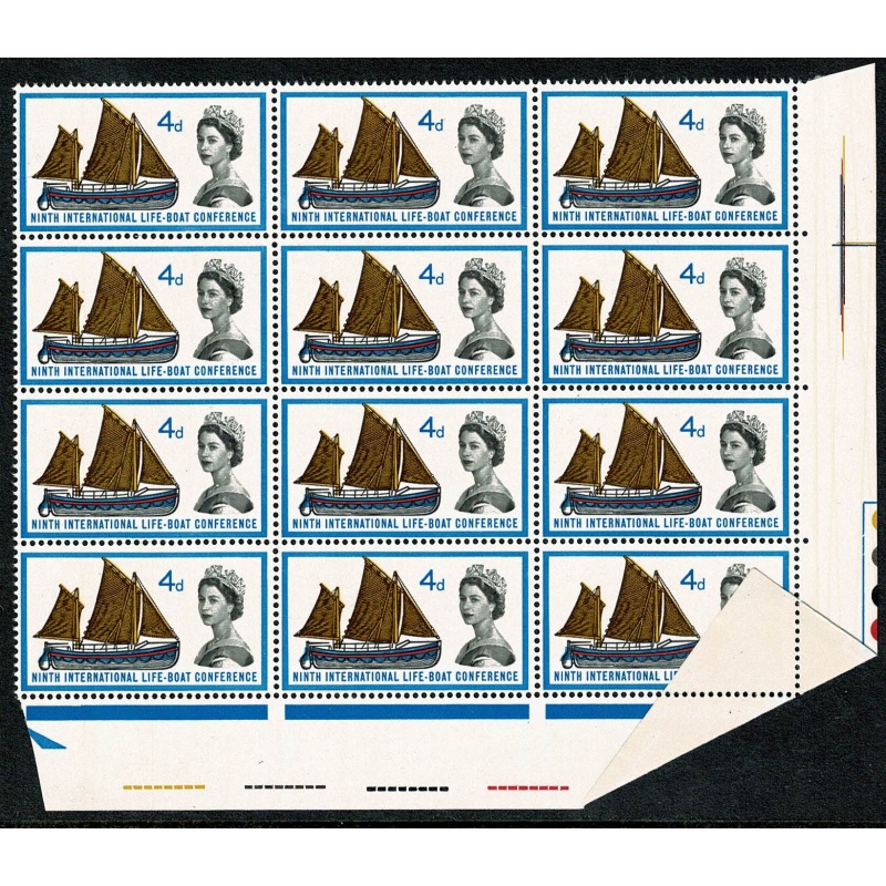 1963 Lifeboat 4d (ord). PRE PERFORATION PAPERFOLD. SG 640 var