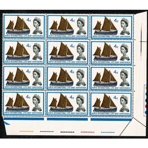 1963 Lifeboat 4d (ord). PRE PERFORATION PAPERFOLD. SG 640 var