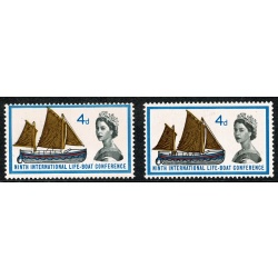 1963 Lifeboats 4d (ord). "Floating Sails" plus good minor constant flaw. SG 640 var