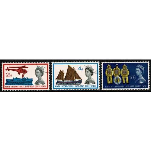1963 Lifeboat Conference (ord). Fine Used set of 3 values SG 639-641