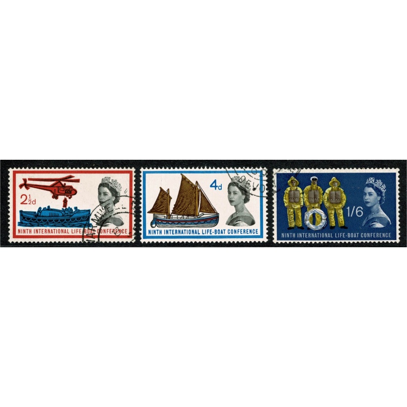 1963 Lifeboat Conference (ord). Fine Used set of 3 values SG 639-641