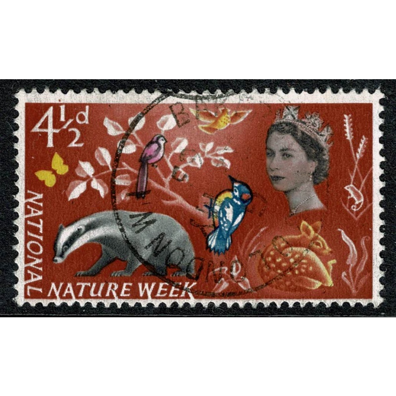 1963 Nature Week (ord). 4½d single. Fine Used. SG 638