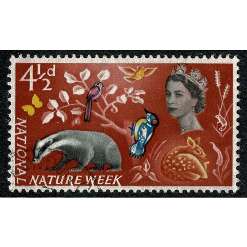 1963 Nature Week (ord). 4½d single. Fine Used. SG 638