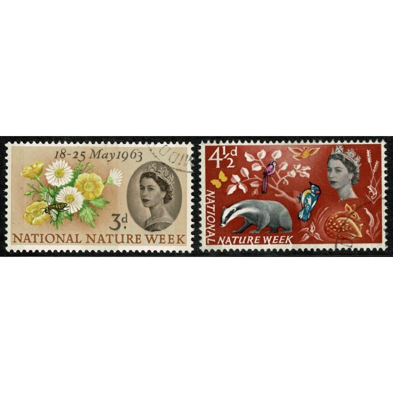 1963 Nature (phos).  Fine used Set of 2 values. SG 637p-638p