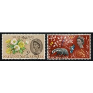 1963 Nature Week (ord). Fine Used set of 2 values SG 637-638