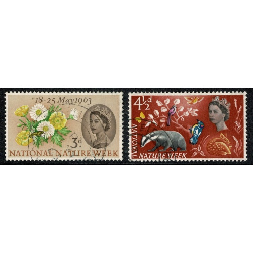 1963 Nature Week (ord). Fine Used set of 2 values SG 637-638