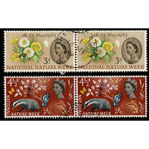 1963 Nature Week (ord). Very Fine Used set of 2 values in pairs SG 637-638