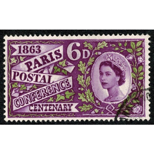 1963 Paris Postal Conference 6d (ord). SG 636. VFU single