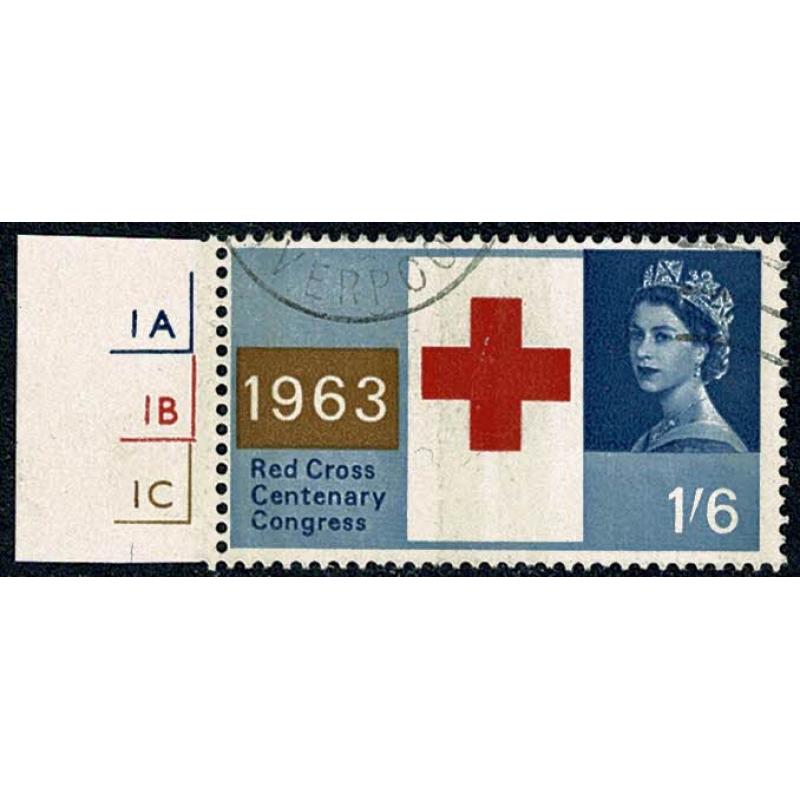 1963 Red Cross 1/6 (phos). FU  cylinder single. SG 644p