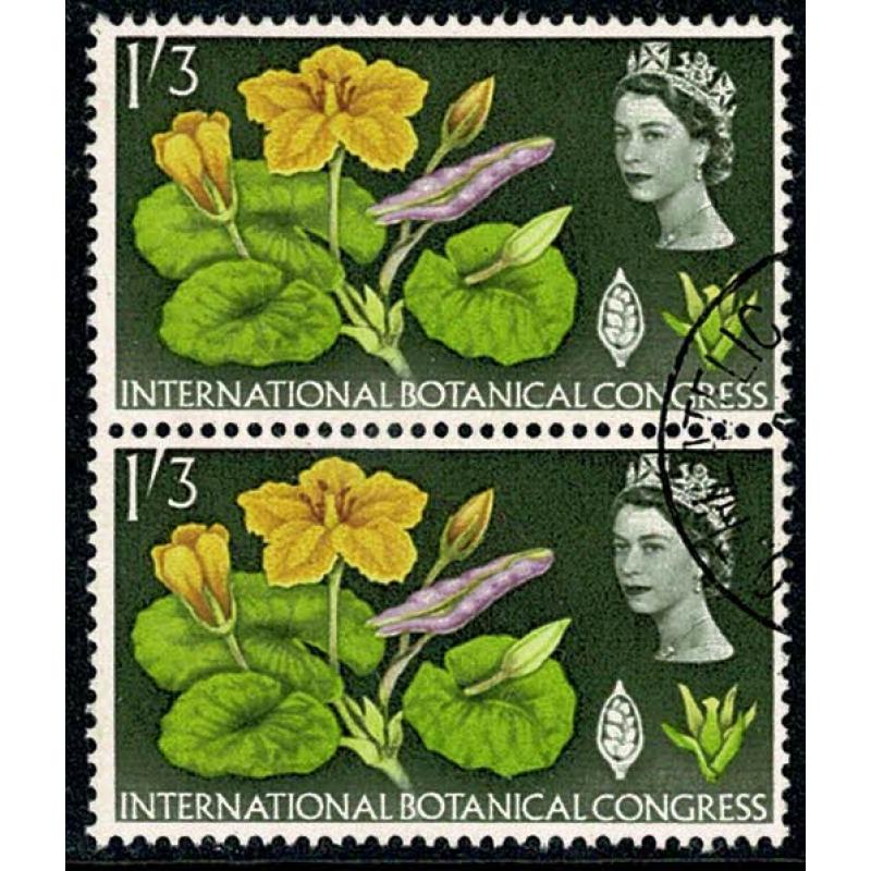 1964 Botanical Congress 1/3 (ord). Very Fine Used vertical pair. SG 658