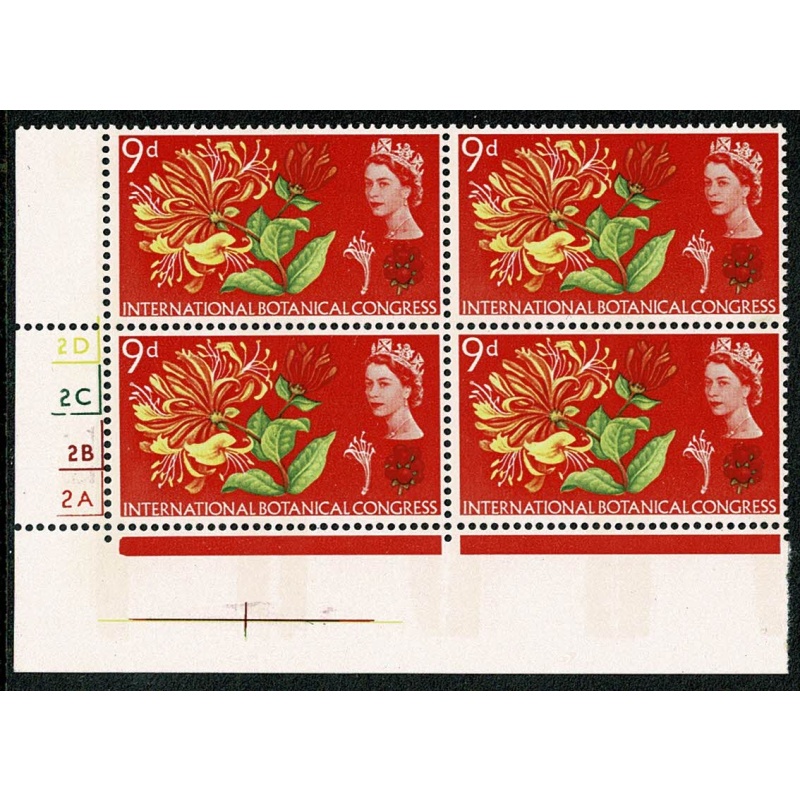 1964 Botanical Congress 9d (phos). Cyl. 2D 2C 2B 2A no dot.