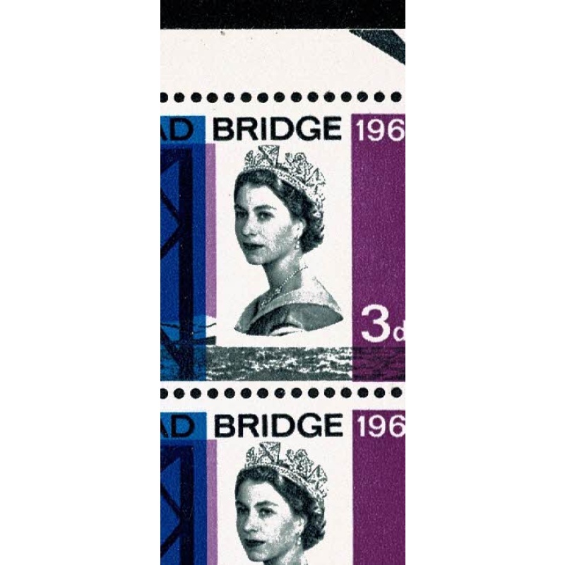 1964 Forth Road Bridge 3d (ord). "loss of detail on diadem". SG 659 var