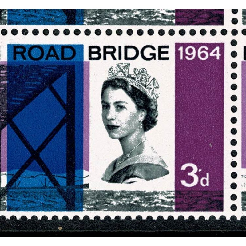 1964 Forth Road Bridge 3d (ord). Listed constant variety "dotted 3" SG Spec. W54b