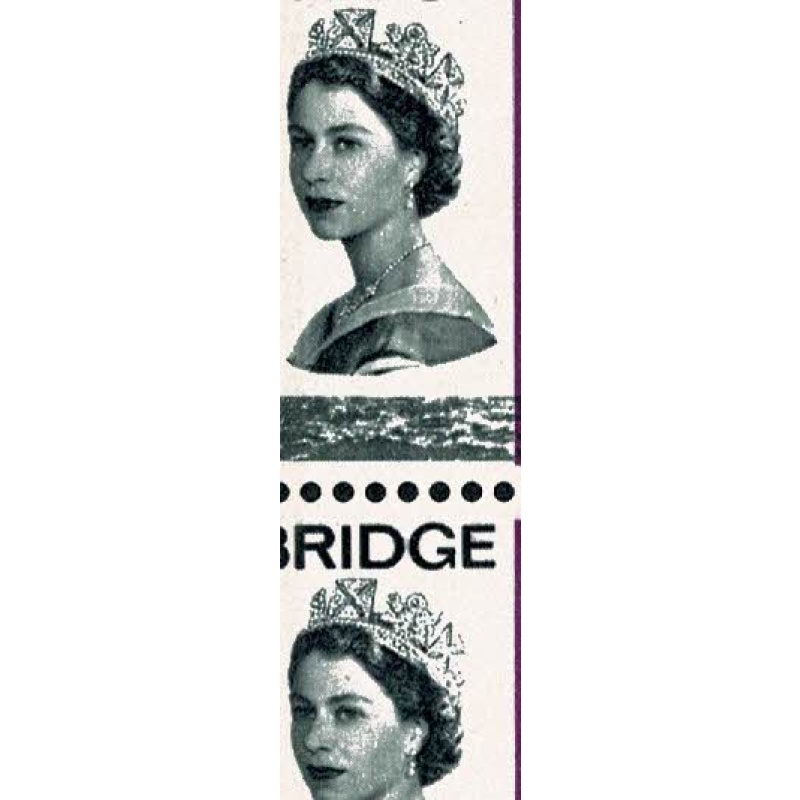1964 Forth Road Bridge 3d (phos). "loss of detail on diadem". SG 659p var