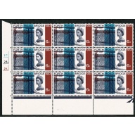 1964 FRB 6d (ord). Cylinder 1C 2B 2A dot. Perf Type A(T) E/P. State 1. Block of nine