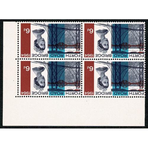 1964 FRB 6d (ord). Corner block of four. WATERMARK INVERTED. SG 660Wi.