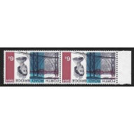 1964 Forth Road Bridge 6d (ord). WATERMARK INVERTED Marginal pair. SG 660Wi.
